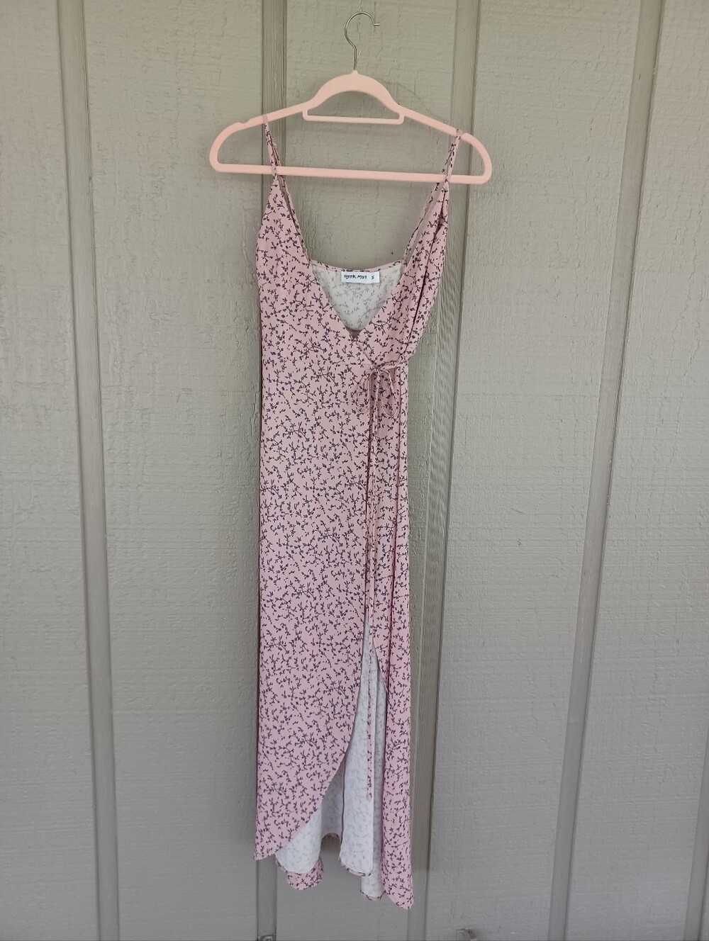 Tiger Mist Floral Print Wrap Dress Size S Women Feminine Lightweight Sleeveless